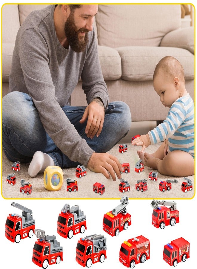 Conagel 40 Pcs Mini Pullback Fire Truck Toy Plastic Pull Back Firetrucks Toy Bulk Small Fire and Emergency Toy Trucks Set for Kids Firefighter Birthday Party Supplies, 8 Styles - Image 5